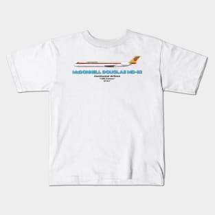 McDonnell Douglas MD-82 - Continental Airlines "1980 Colours" Kids T-Shirt